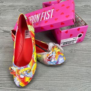 Iron Fist Care Bears Flats Slip On Shoes Lots A Rainbows - WOMENS Size 7 - NEW!
